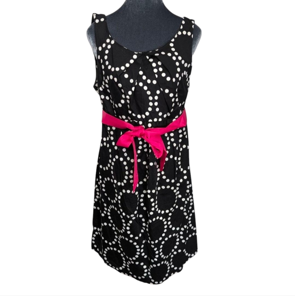 Motherhood Maternity Black & White Polka Dot/Circles Dress Size Medium